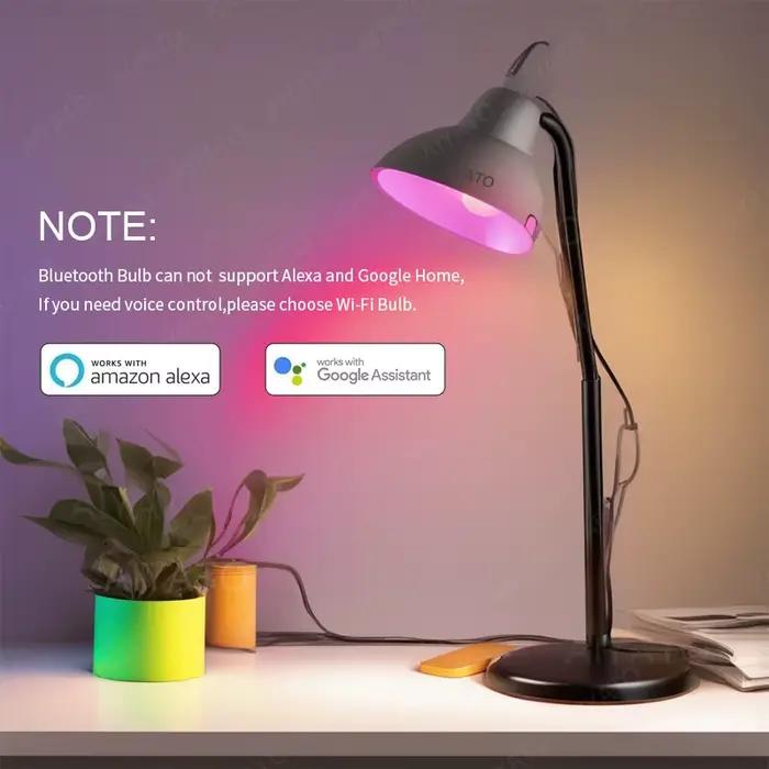 Tuya WIFI Bluetooth LED ampoule vie intelligente APP contrôle réglable 9W 18W E27 220V RGB + CW + WW changement de couleur lampes compatibles IOS/Android