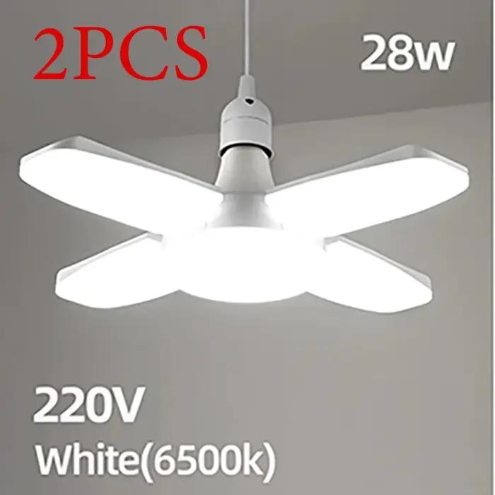 E27 ventilateur forme LED ampoule AC85-265V 28W pliable lumière LED