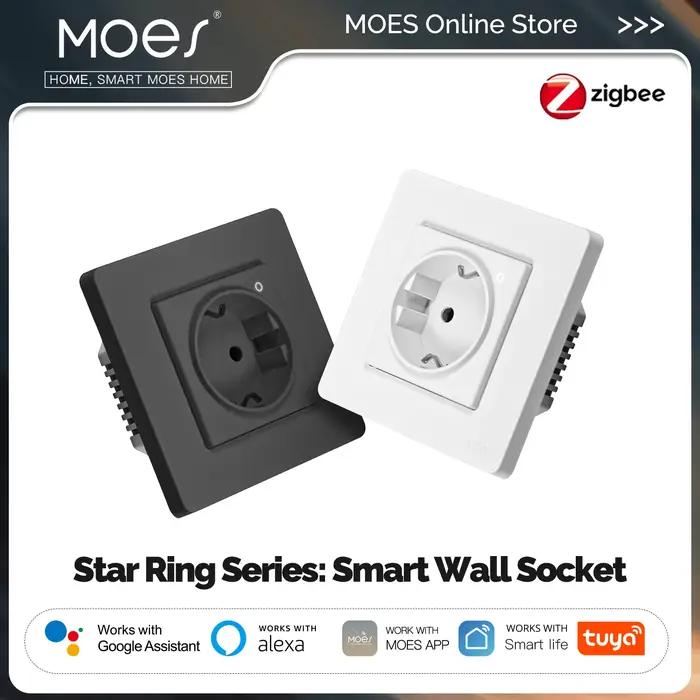 MOES Tuya ZigBee prise intelligente ue mur intégré