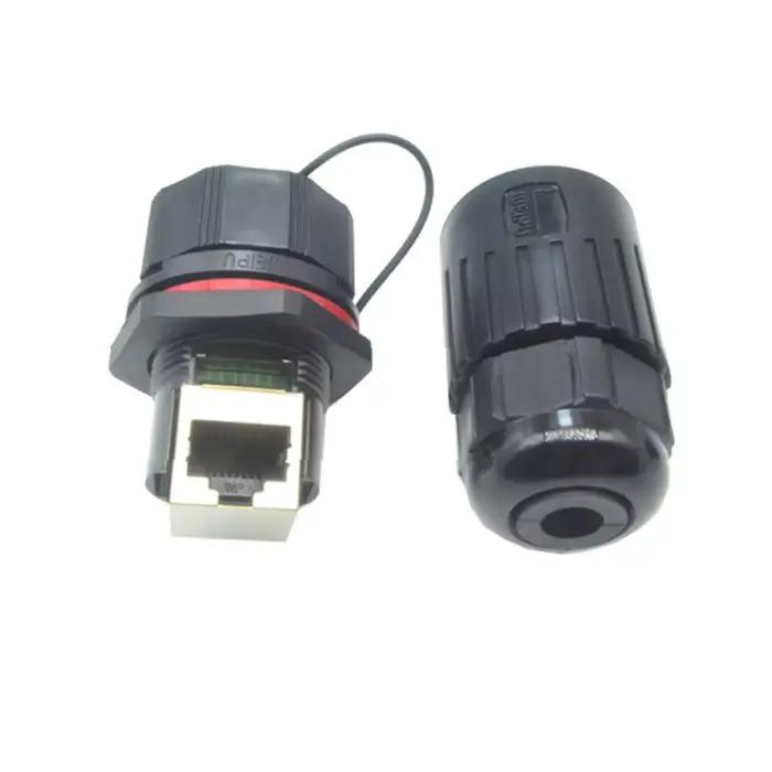 Connecteur réseau RJ45 étanche IP67 prise mâle coude RJ45F71RA prise droite pour installation réseau maison intelligente