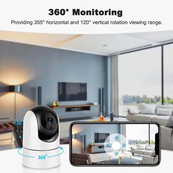 Caméra de surveillance intérieure Tuya 6MP avec suivi automatique, vision nocturne infrarouge, détection de mouvement PIR, deux voies audio, support WiFi 5G, ONVIF, partage de dispositifs, surveillance bébé et maison, occasions spéciales et protection domestique