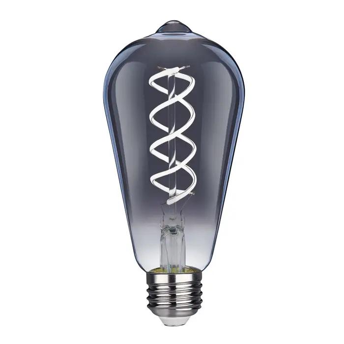 LED rétro économie d'énergie Double hélice ST64 220V 6W blanc chaud Flexible maison éclairage Commer