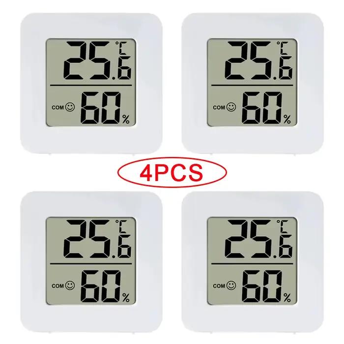 4 pièces thermomètre numérique hygromètre intérieur Mini température LCD moniteur électronique hygro