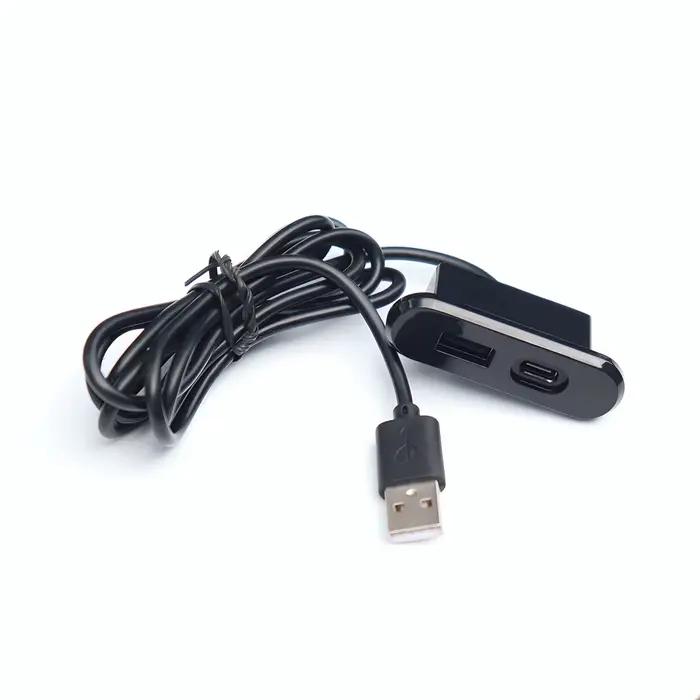 Table prises de courant cachées USB + prise type-c alimentation intégrée Table de chevet bureau avec