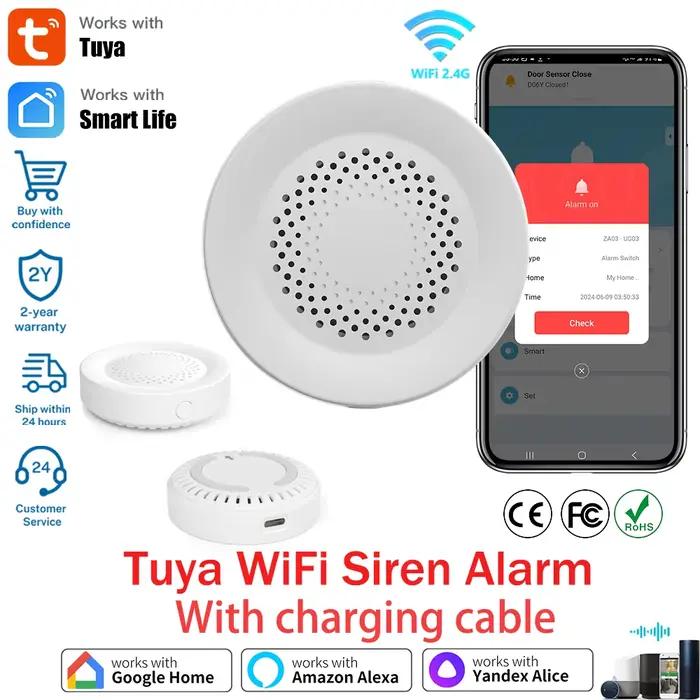 Tuya – sirène d'alarme WiFi pour la sécurité de la maison