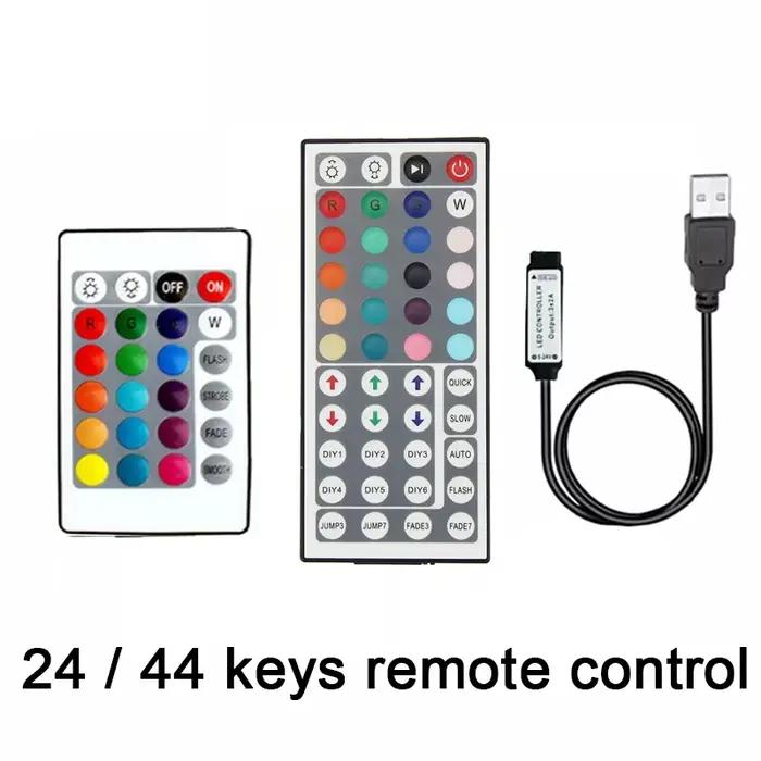 Bande LED RGB contrôleur Mini 3 24 44 touches connecteur USB télécommande IR variateur pour 5050 283