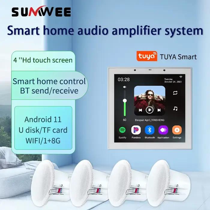 Haut-parleur de plafond à écran tactile Smart Home