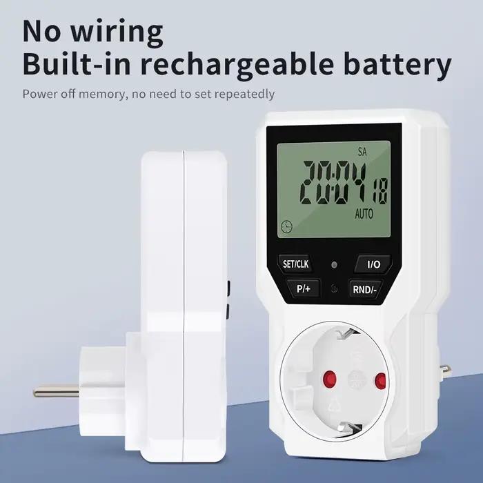 Minuterie numérique interrupteur de minuterie programmable minuterie électronique prise de courant contrôle du cycle temporel prise UE 230V/16A pour cuiseurs à riz distributeurs d'eau radiateurs dispositifs anti-moustiques électriques liquides et autres appareils électriques occasions quotidiennes s