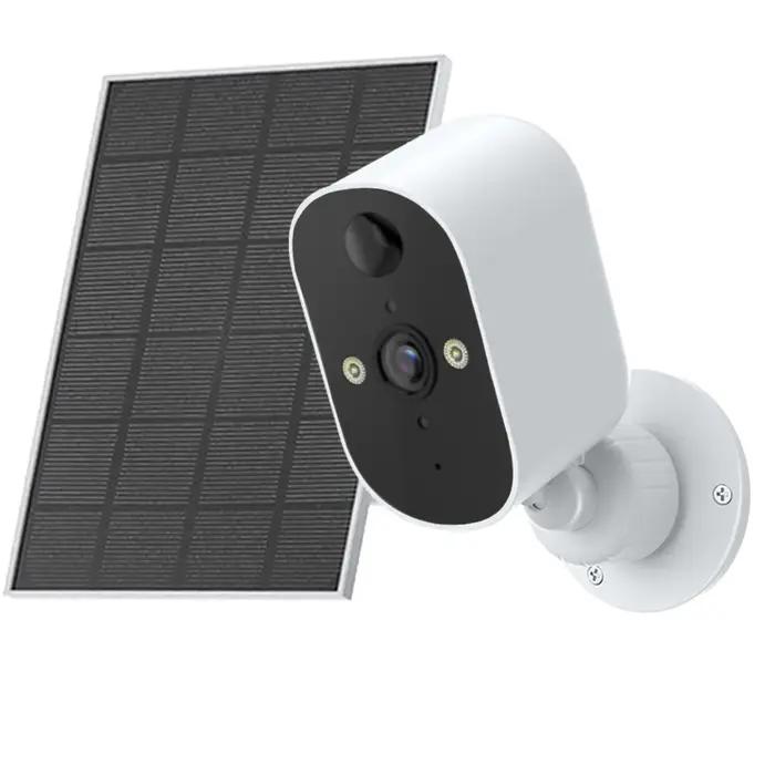 Caméra de sécurité solaire sans fil extérieure 3MP avec projecteur