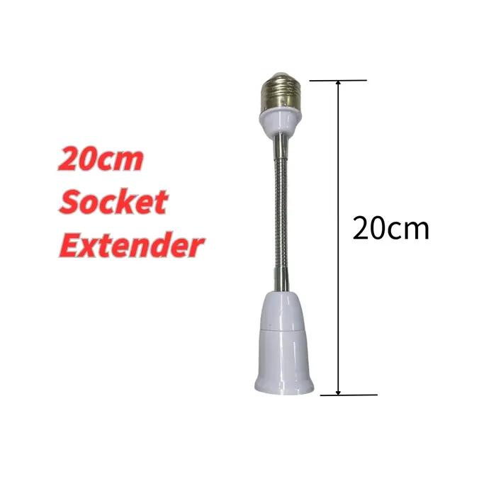 Extension de douille d'ampoule E27 à E27, support de lampe à Base rotative, convertisseur d'extension 12/15/20/30/35/40/50cm