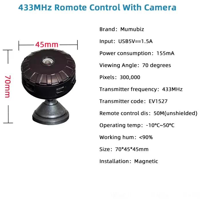 EWelink – caméra intelligente télécommandée RF 433MHZ