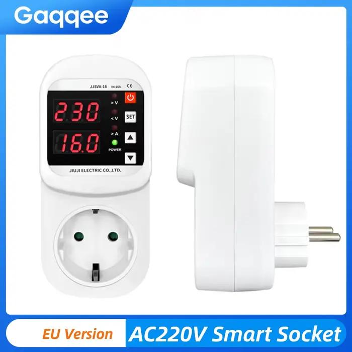 Affichage LED prise AC220V 16A avec Protection de courant de tension