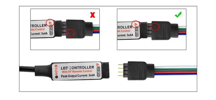 DC 5V USB LED bande lumineuse RGB contrôleur couleur unique IR Bluetooth télécommande RF télécommand