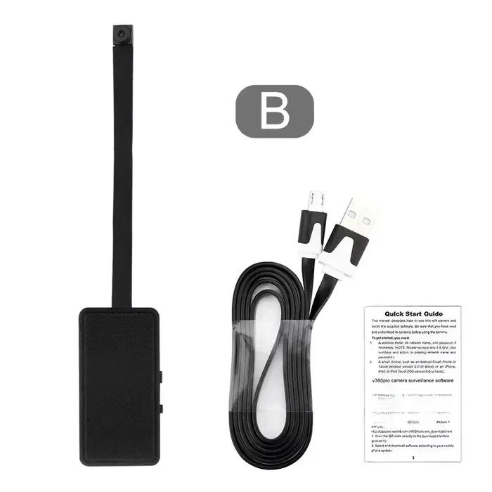 Caméra de Surveillance Mini HD 1080P avec Vision Nocturne Infrarouge pour Surveillance Maison Bureau Événements Importants Notifications Instantanées