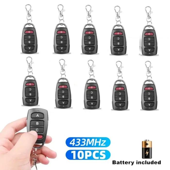 10/5 pièces sans fil RF 433mhz télécommande copie Code porte de Garage