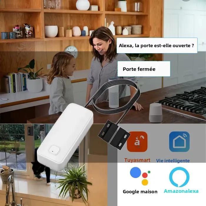 Tuya WIFI capteur magnétique de fenêtre de porte intelligente alarme de sécurité détecteur ouvert fermé
