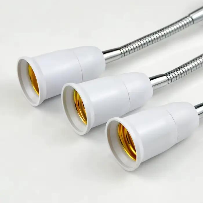 Extension de douille d'ampoule E27 à E27, support de lampe à Base rotative, convertisseur d'extension 12/15/20/30/35/40/50cm