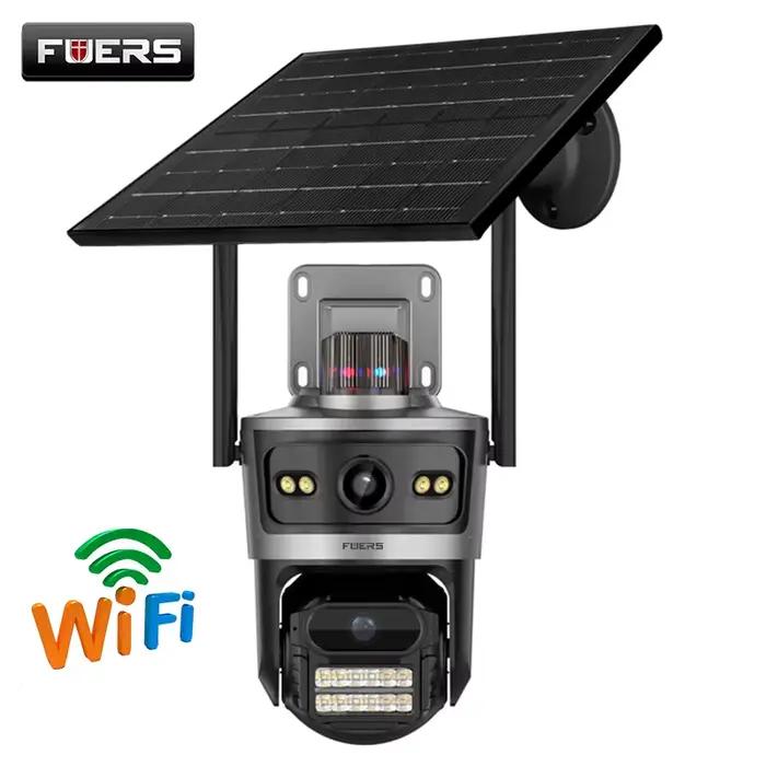 WIFi caméra solaire AOV 24 heures enregistrer trois écrans extérieur 10X Zoom caméra suivi automatiq