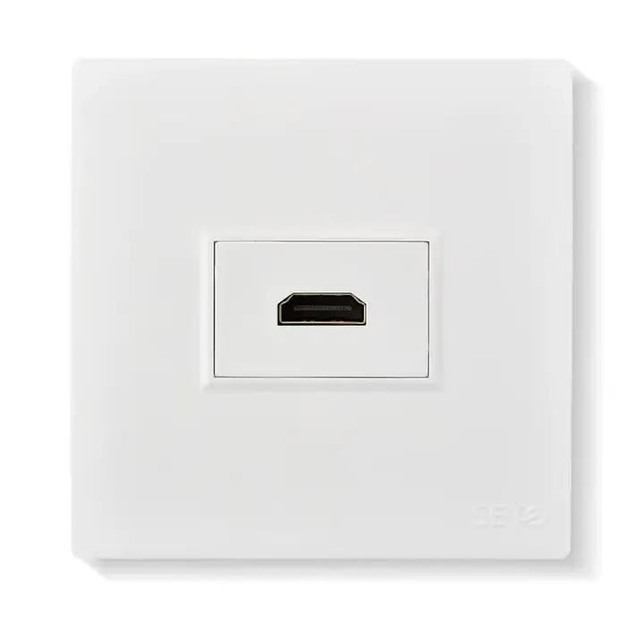1 pièce Prise murale HDMI encastrable de type 86 à tête droite