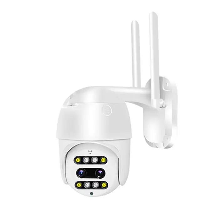Caméra Dôme IP PTZ Sans Fil 6MP avec Double Objectif, Zoom 10x, Vision Nocturne Couleur, Détection H