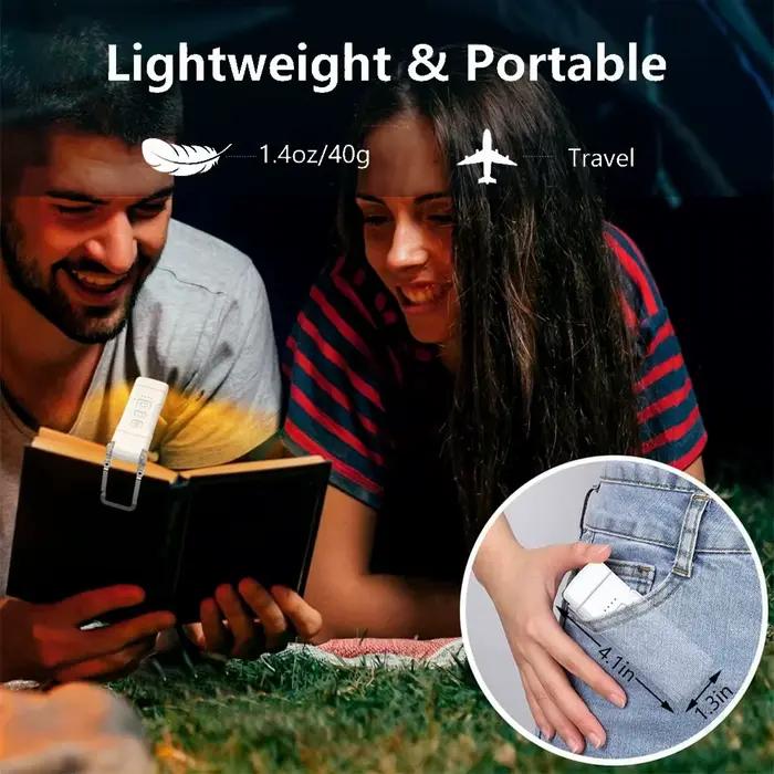 Lampe de livre avec minuterie USB Rechargeable 3 couleurs et 5 luminosité lampe de lecture lampe de