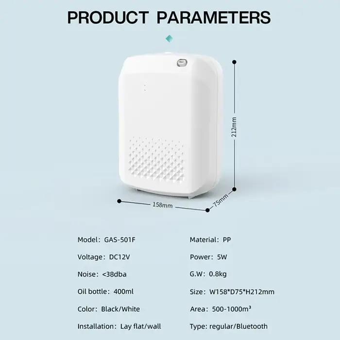 Diffuseur d'arôme intelligent, couverture de diffuseur de parfum pour hôtels, odeur électrique 500m3