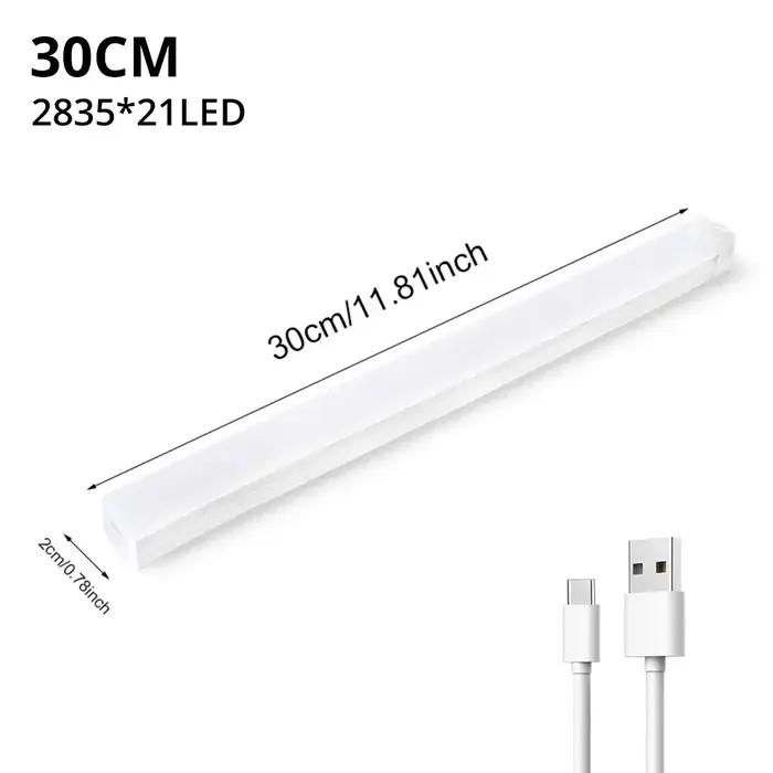 Capteur de mouvement veilleuses lampe à LED sans fil USB Rechargeable magnétique pour armoire chambre placard cuisine allée Tube détecteur ampoule