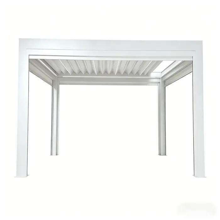 Pergola rétractable, aluminium robuste, électrique, toit à lames orientables imperméable, abri de pa