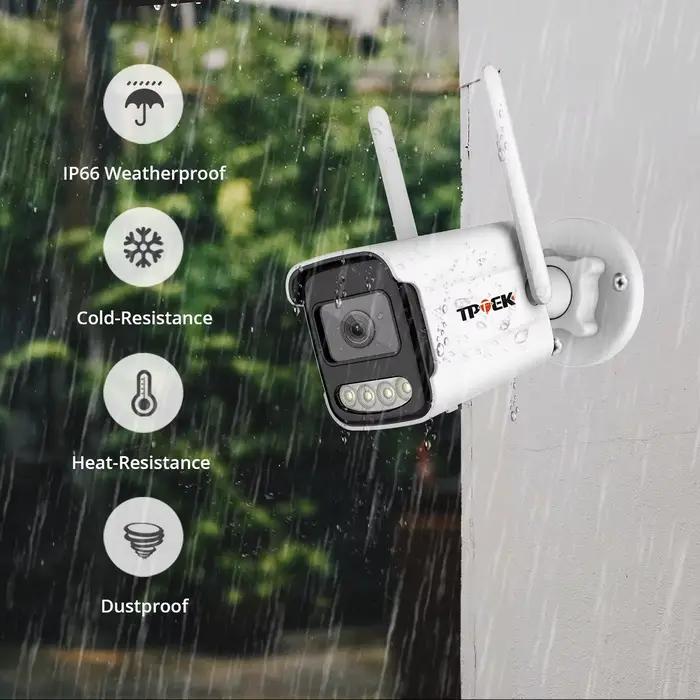 8MP 4K caméra IP Wifi sans fil 5MP AI humain détecter iCSee CCTV balle Surveillance extérieure Protection de sécurité