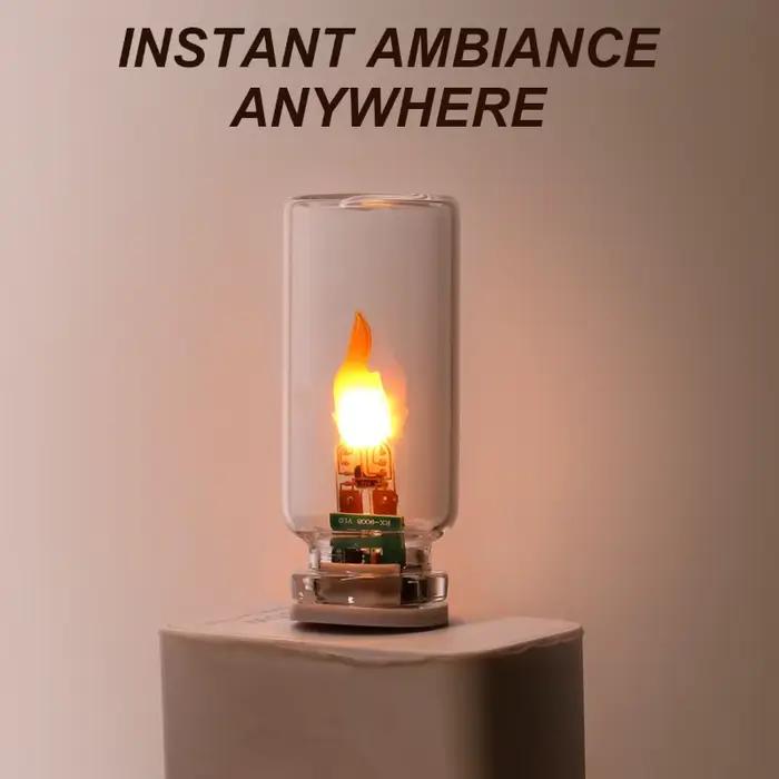 Ampoule LED Effet Flamme Scintillante USB Vintage – Lampe Décorative Ambiance Maison – Lumière Blanche Chaude Réaliste