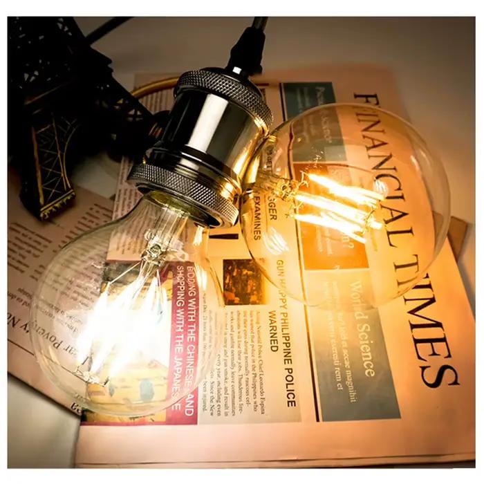 Ampoule LED 220V C35 A60 ST64 G80 G95 G125 lampe à LED E14 E27 lumière à Filament LED 2W 4W 6W 8W boule de verre