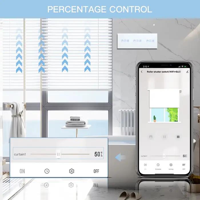 BSEED Wifi interrupteur de volet roulant Triple