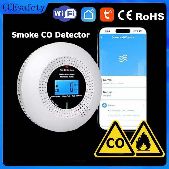 Détecteur de fumée et de monoxyde de carbone Wifi Tuya 2-en-1