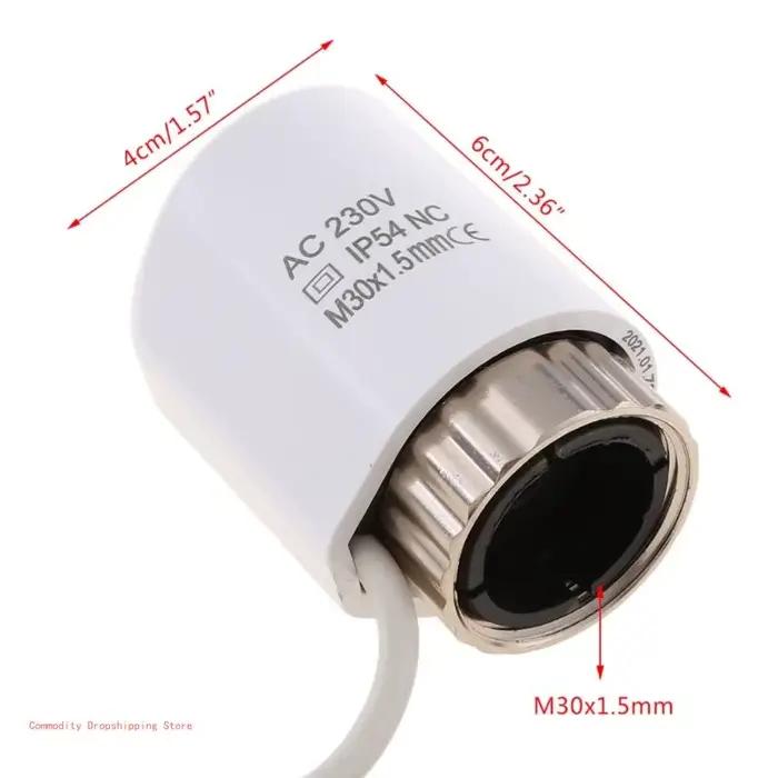 10 actionneurs thermiques électriques 230V normalement fermés NC M30 \ 1.5mm TRV