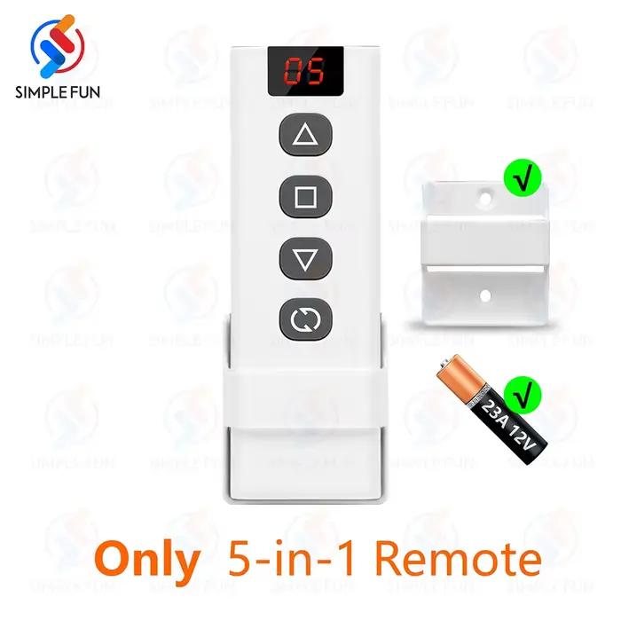 Rideau de volet roulant 433Mhz, interrupteur de télécommande sans WiFi, transmetteur 5 en 1, Module