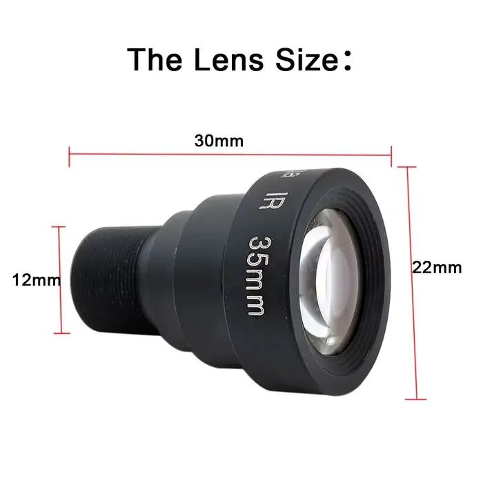 Objectif de caméra de vidéosurveillance HD 5MP M12 longue distance focale 50mm 35mm 25mm