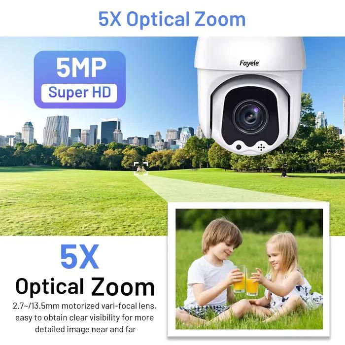 Caméra PTZ AHD 2MP 5MP Fayele Coaxiale UTC RS485 Panoramique Inclinable Zoom 5X Surveillance Intérieure Extérieure Occasions Spéciales