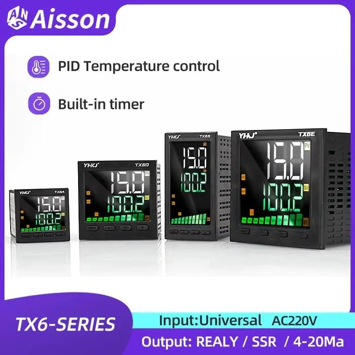 Contrôleur de température TX6 avec minuterie, Thermostat numérique Programmable PID, sortie relais/S