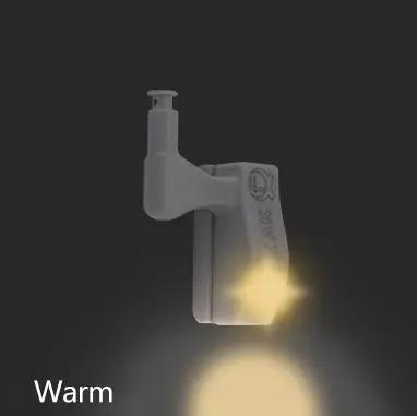 Charnière LED universelle KAK avec capteur de mouvement pour armoires, placards, salons et cuisines - Lumière blanche froide ou chaude - Facile à installer - Compatible avec divers meubles - Idéale pour améliorer l'éclairage domestique