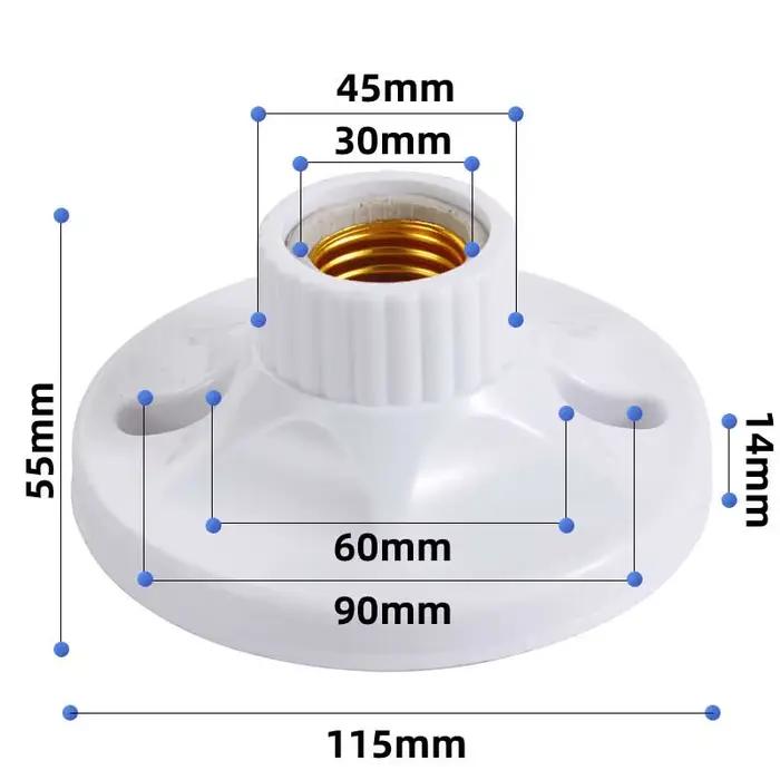 Base d'ampoule LED montée en surface avec vis
