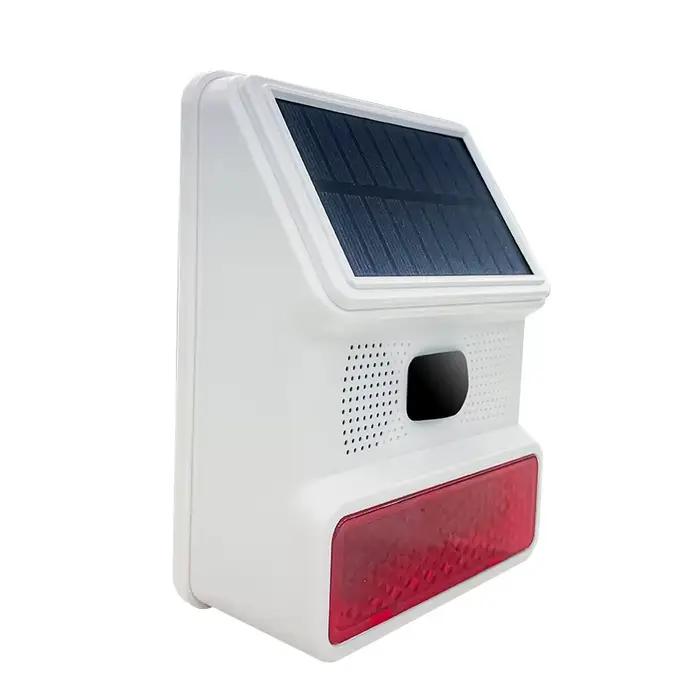 Sirène de haut-parleur solaire sans fil 433MHZ, sondeur extérieur 100Db, Super klaxon d'alarme, sirè