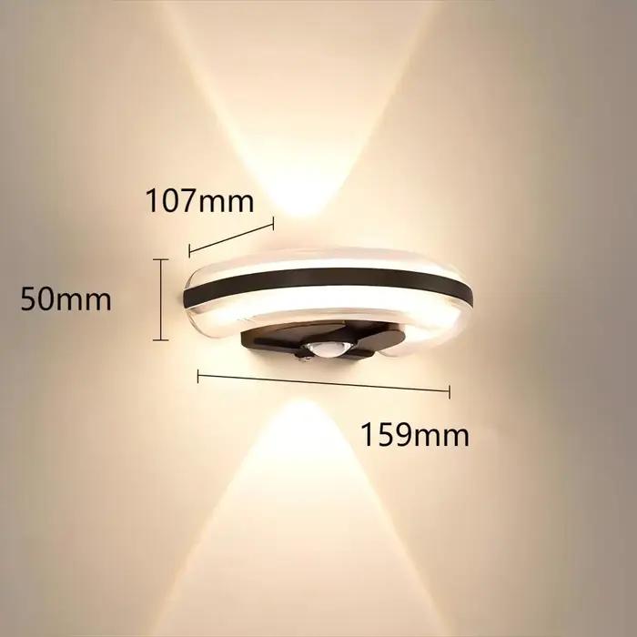 LED applique murale extérieure IP65 étanche en aluminium monté en Surface moderne haut vers le bas