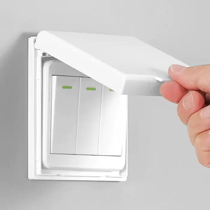 Boîte étanche autocollante de type 86 pour prise murale, couvercle de protection pour interrupteur mural, boîte anti-éclaboussures pour prise électrique