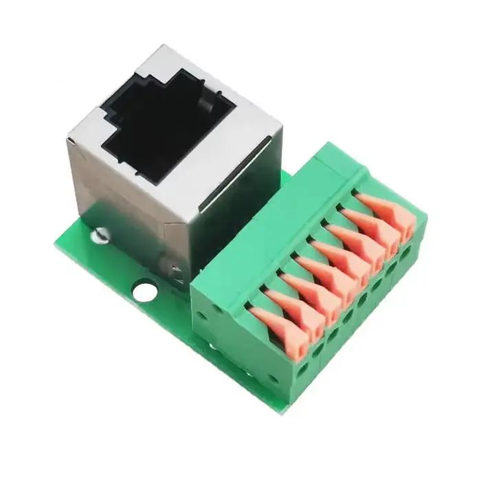 Adaptateur de carte terminale femelle RJ45 sans soudure pour ports réseau