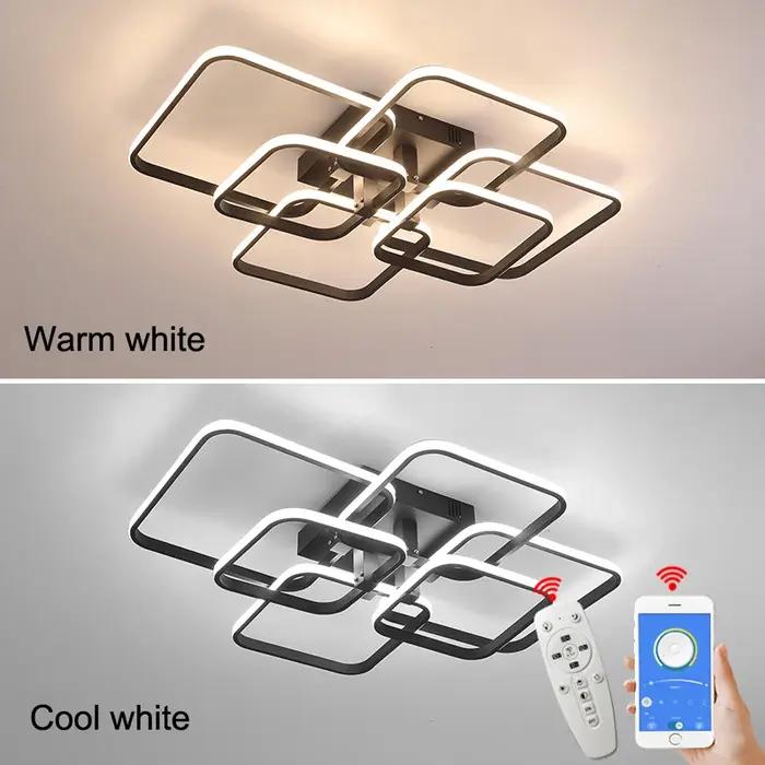Télécommande + APP gradation plafond moderne à LEDs lumières lampe pour salon chambre AC110-220V Led